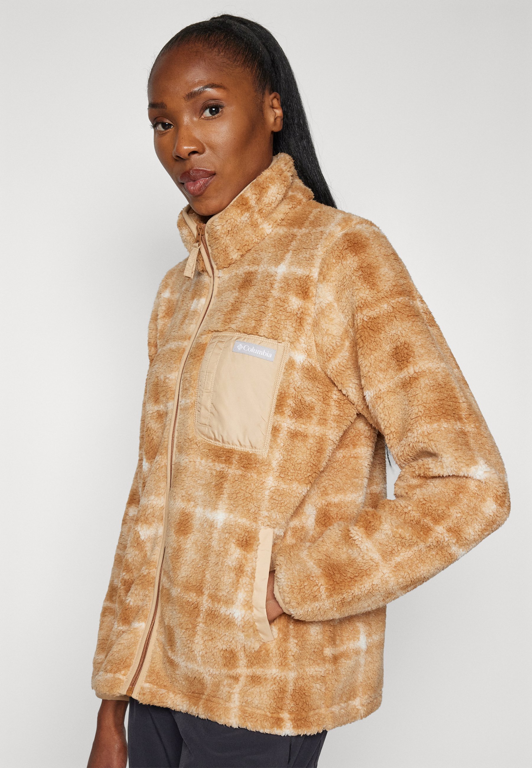 Columbia WEST BEND™ PRINT FULL ZIP - Giacca in pile - camel brown