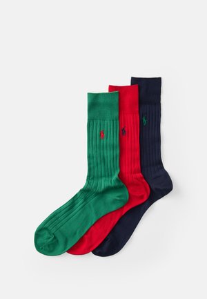 GIFT BOX 3 PACK - Calze - green/red/navy