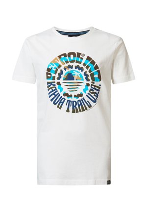 T-shirt med print - bright white