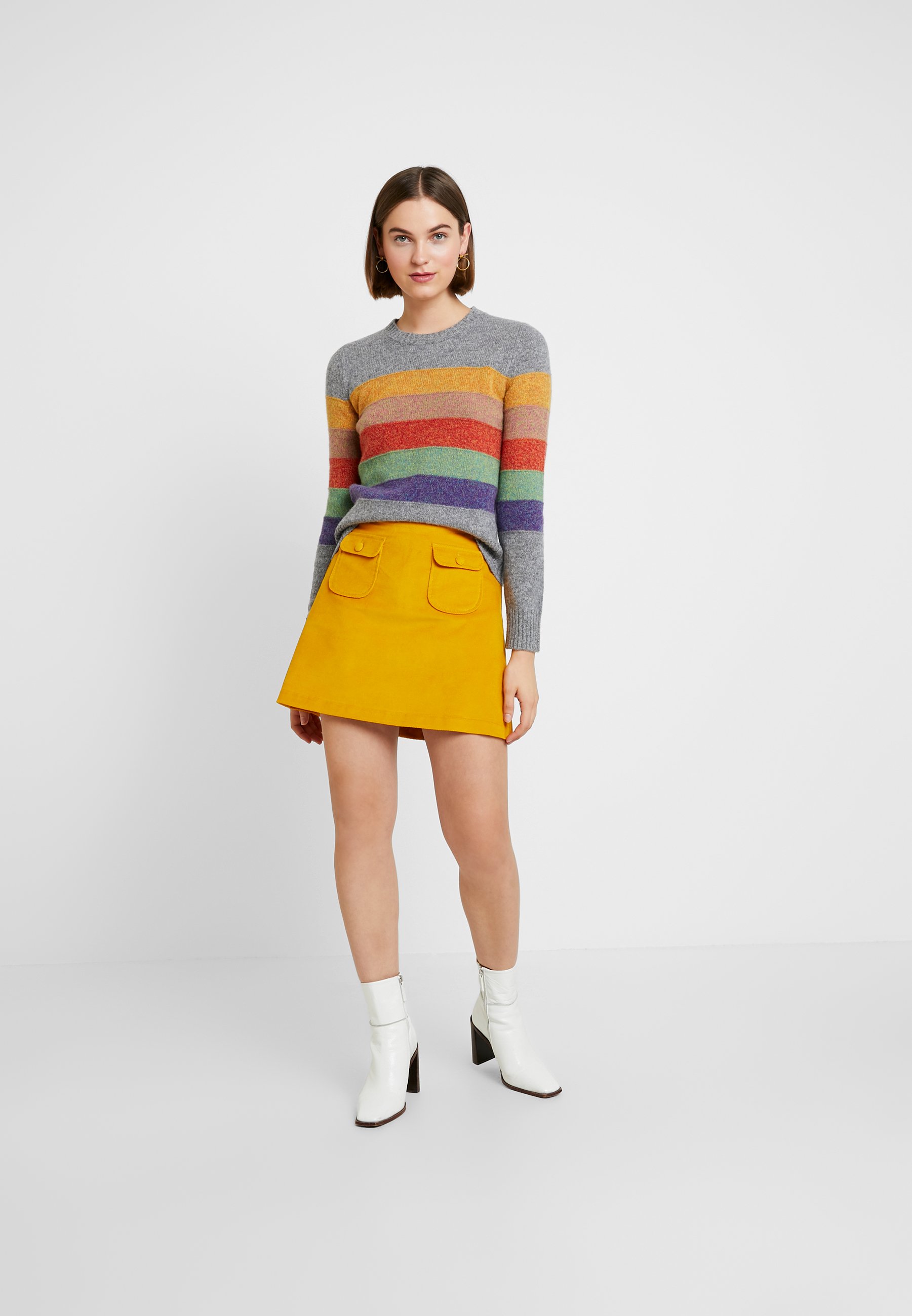 Benetton SHETLAND CREW NECK Trui greymultiGrijs Benetton SHETLAND CREW NECK Trui greymultiGrijs