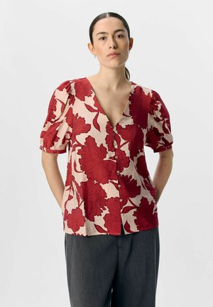 V-AUSSCHNITT - Bluse - humus