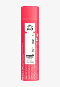Contenitore cilindrico di un brillante colore rosa con finitura lucida. L'etichetta include il nome del prodotto "Bouncin' Berry", gli ingredienti e simboli di avviso.