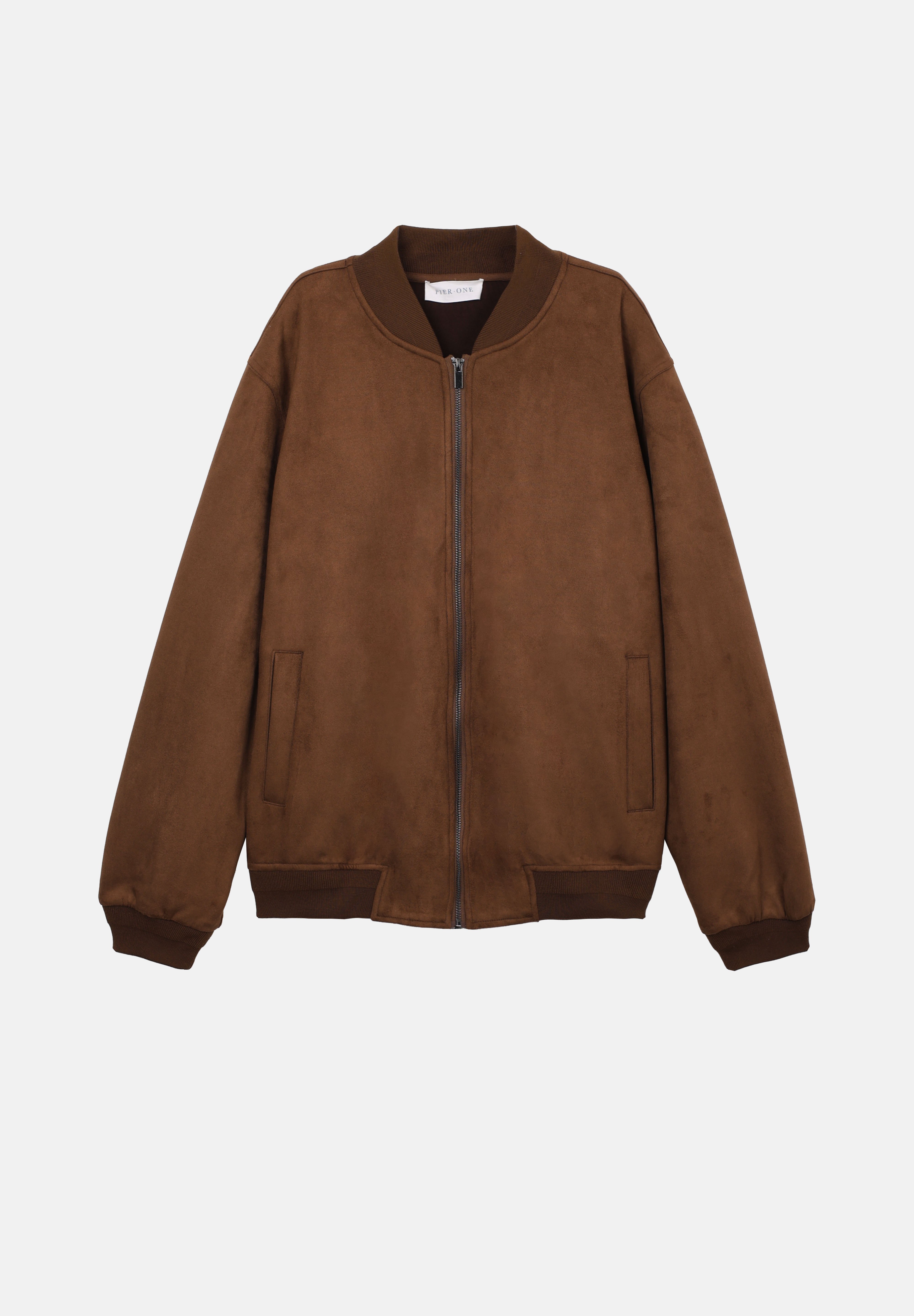 THE TOE Piraeus Suede Jacket S ブラウン Pier One FAUX SUEDE - Bomber Jacket - chocolate/brown - Zalando.ie