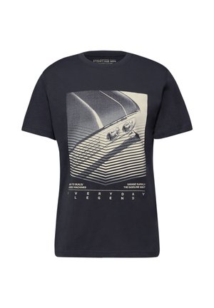 T-shirt imprimé - blau