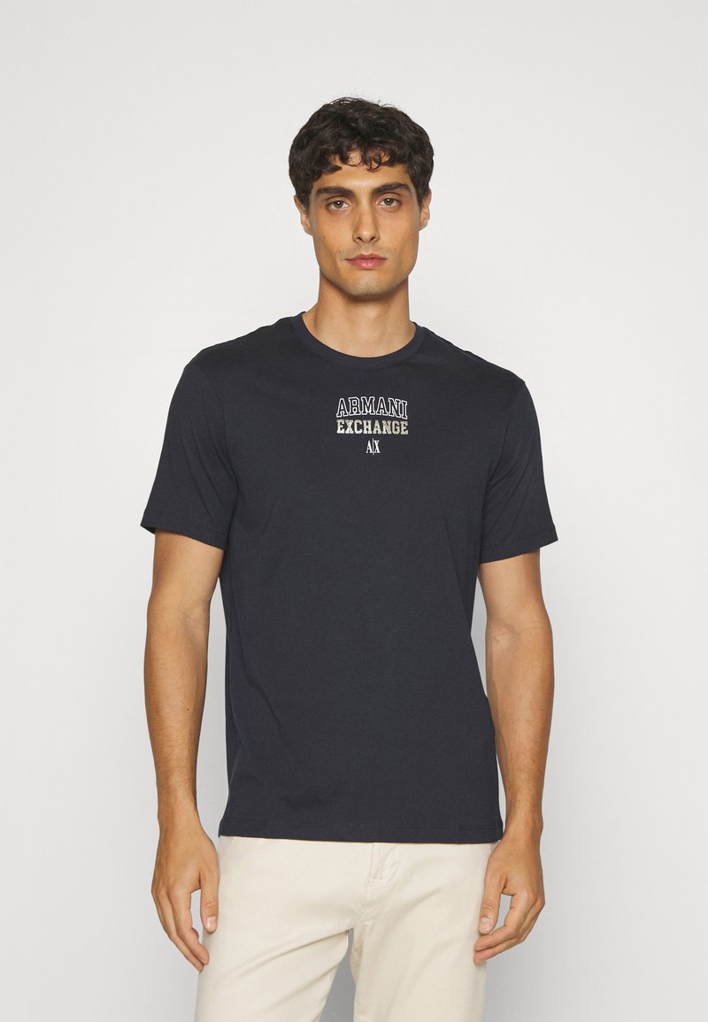 Armani Exchange Tshirt imprimé navy/bleu marine ZALANDO.FR
