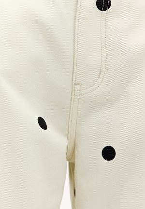 LOAVIES, SPARK OF DESTINY - Wide Leg - dots big   ecru