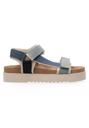 BEAU - Sandalen met plateauzool - denim combi