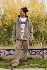 BDG Urban Outfitters REX SKATE HOODIE UNISEX - Traper jakna - brown