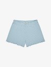 POINTELLE HEART SHORTS - Pantaloni scurți - dusty blue
