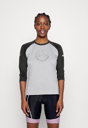 PUREFLOWZ - Sport T-shirt - glacier grey melange/pirate black