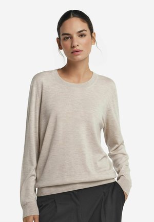 ROUND NECK - Striktrøje - natural