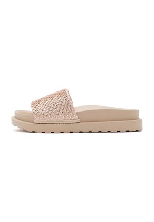Pool slides - rose gold coloured