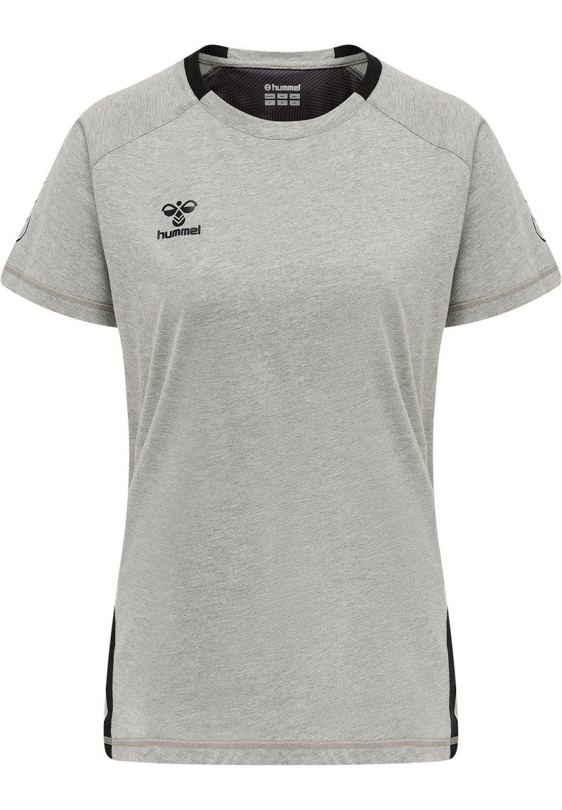 Hummel T-shirt print grijs gemêleerd