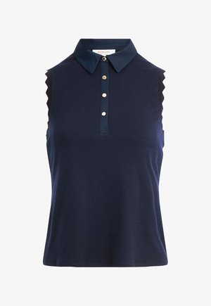 Morgan, MORGAN MORGAN SLEEVELESS TOP WITH A LAPEL COLLAR - Polo shirt - bleu marine