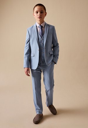 Next, REGULAR FIT - NAVY CHECK SKINNY FIT SUIT JACKET . - Blazerjasje - light blue check
