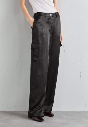 Theory PANT CRUSHED - Kapsáče - black