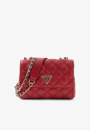 Guess, GIULLY II MINI COMPOUND CONVERTIBLE FLAP BAG - Sac bandoulière - dark cherry