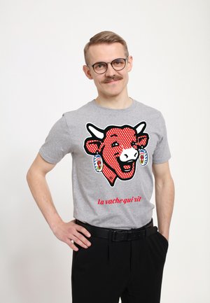 THE LAUGHING COW POLKA DOT - T-Shirt print - heather grey