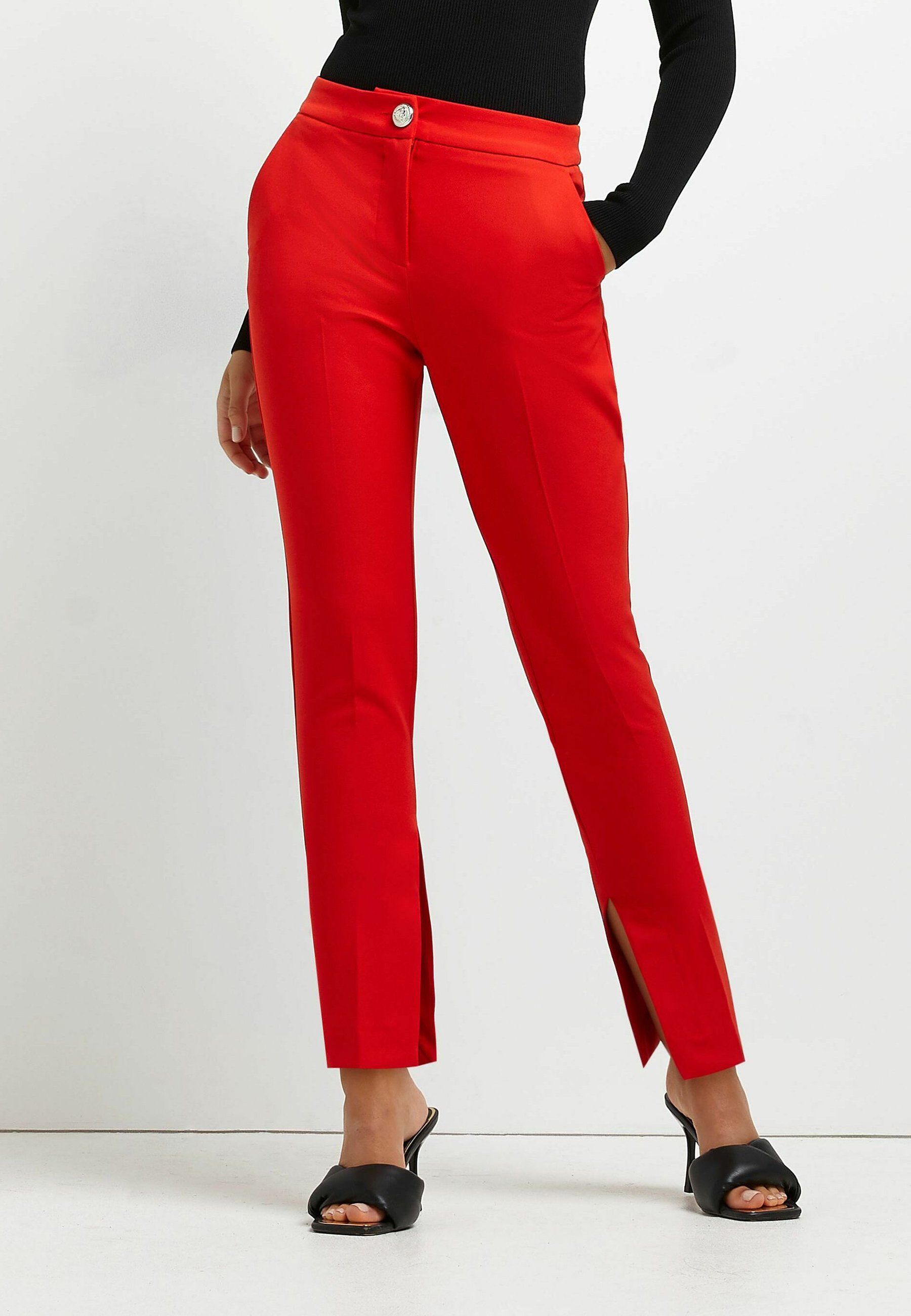 River Island CIGARETTE - Trousers - red 