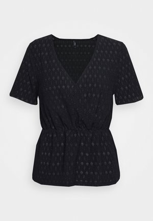 ONLY ONLROSALINE WRAP - Μπλουζάκι με στάμπα - black