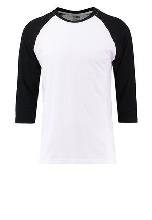 Urban Classics CONTRAST 3/4 SLEEVE RAGLAN - Majica z dolgimi rokavi - white/black