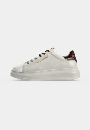 KARL LAGERFELD, KAPRI DOUBLE TIE LO LACE - Baskets basses - White w /Burgundy