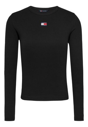 Tommy Jeans, SLIM BADGE TEE - Top s dlhým rukávom - black new size