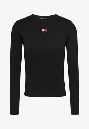 Tommy Jeans, SLIM BADGE TEE - Top s dlhým rukávom - black new size