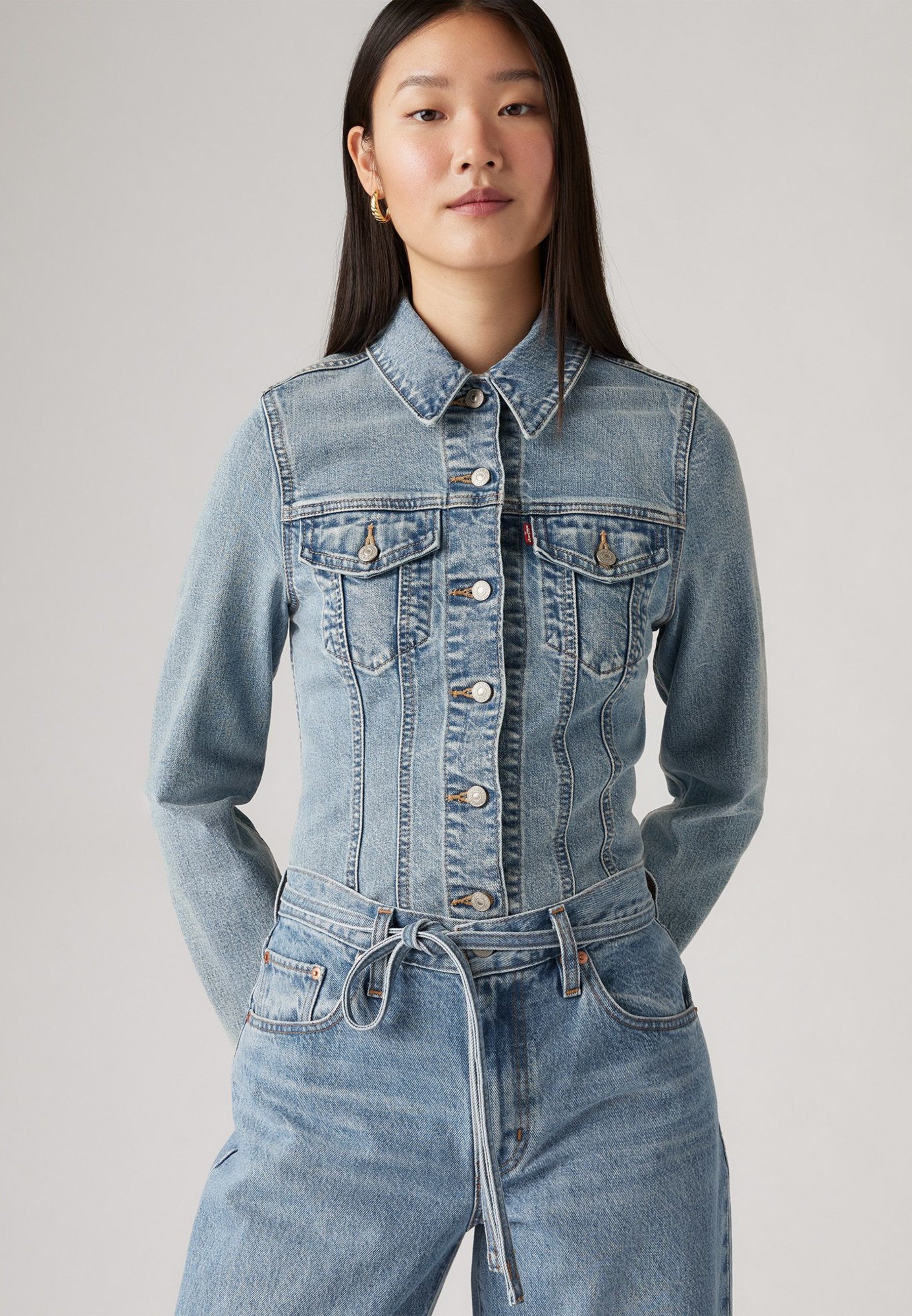 Levi’s denim tailored jacket single Levi's® TAILORED SLIM TRUCKER - Denim jacket - hang on to