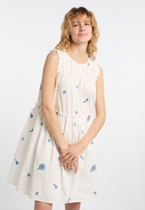 Nappali ruha - wollweiss blau