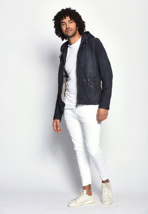 Lederjacke - dark blue