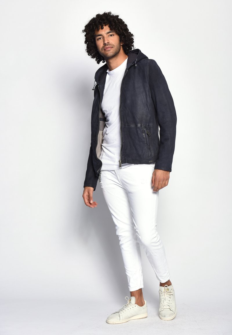 Maze Leren jas - dark blue