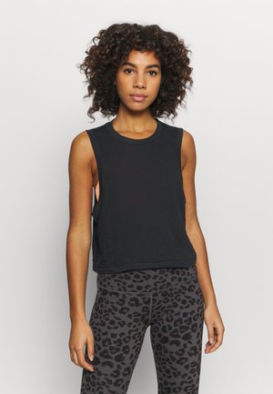 ALL THINGS FABULOUS CROPPED MUSCLE TANK - Top - black