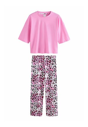 PETITE FIT - SHORT SLEEVE SET  - Pižame - pink leopard print