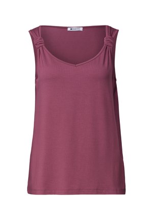 Street One, TOP MIT V-NECK UND KNOTENDETAIL - Top - dark clouded blush