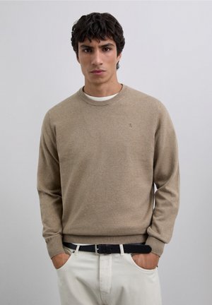 BASIC ROUND NECK - Pulover - camel