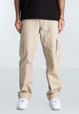 RISLEY - Kareiviško stiliaus kelnės - beige