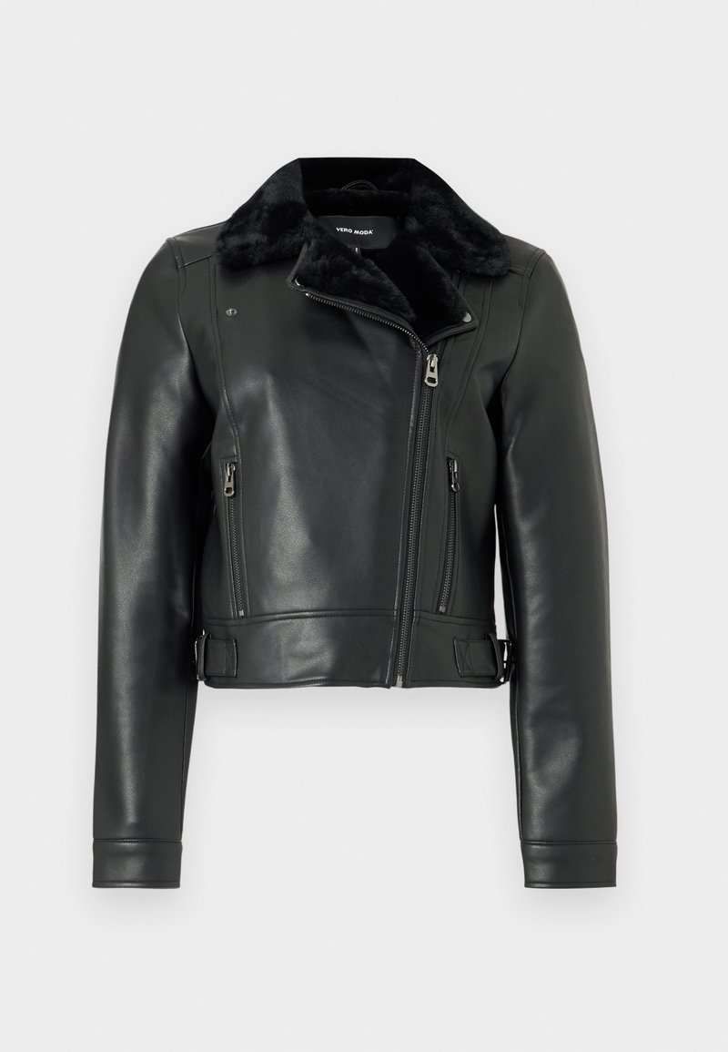 Vero Moda Imitatieleren jas zwart
