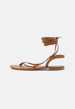 T-bar sandals - cognac