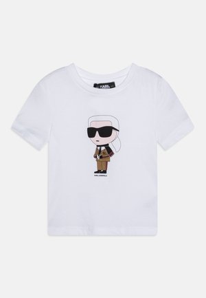 KARL LAGERFELD KIDS, SHORT SLEEVES TEE UNISEX - T-shirt con stampa - white