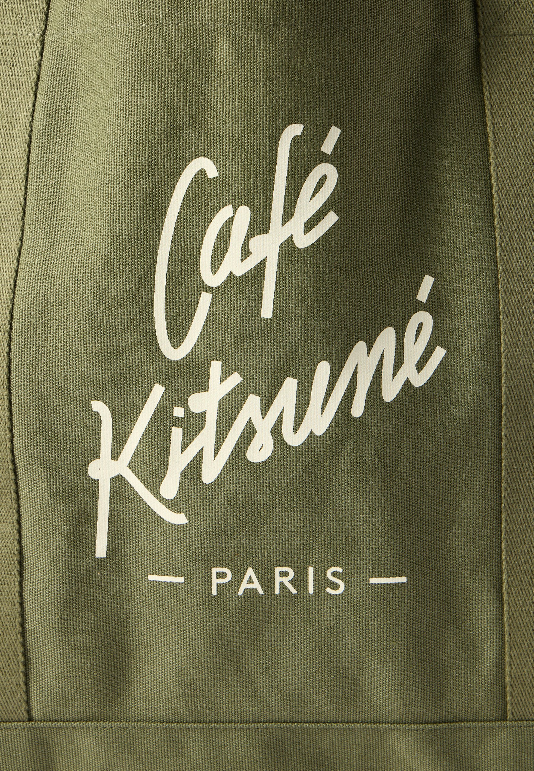Café Kitsuné TOTE - Tote bag - dark khaki/khaki - Zalando.co.uk