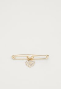 PAVE BOX PIN HEART LOCK - Brooch - gold-coloured