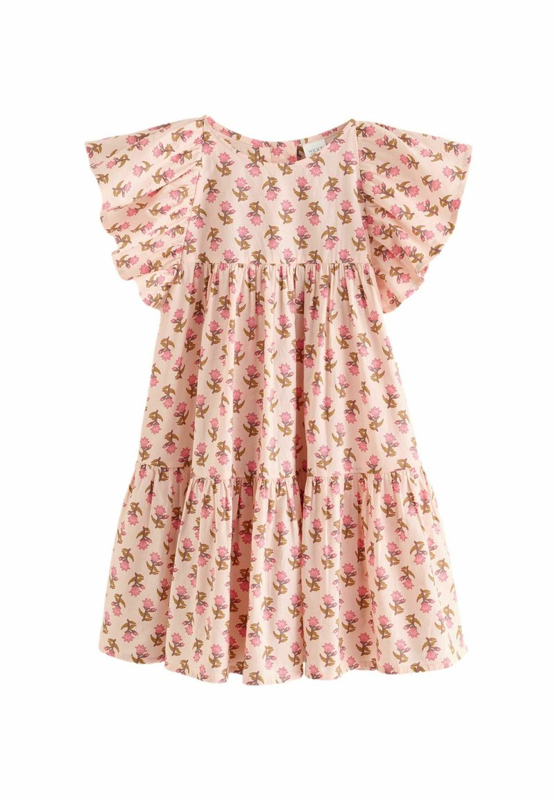 Next - REGULAR FIT PRINTED RUFFLE - Robe de jour - pink, Agrandir