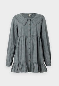 CHECK COLLAR DRESS - Robe de jour - blue
