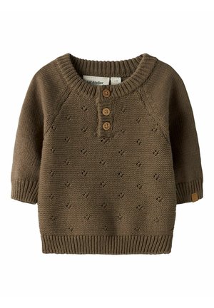 REGULAR FIT - Strickpullover - shitake