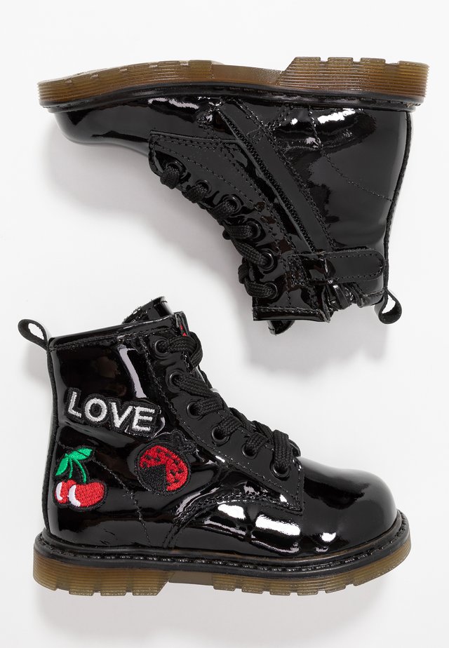 Lace-up ankle boots - black