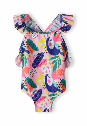 FRILL SLEEVE COSTUME - Swimsuit - multi-coloured pink