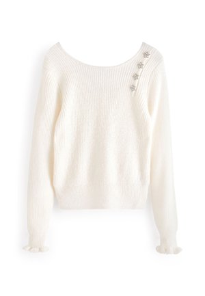 Striktrøje - white