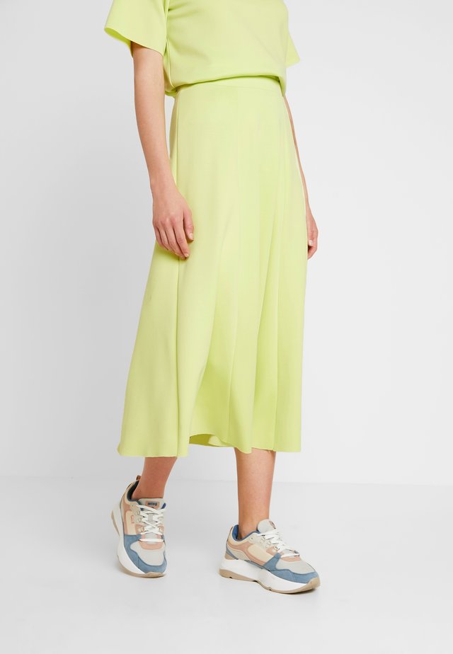 DEVIN SKIRT - Maxi skirt - neon yellow