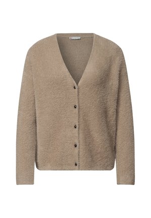 Street One, LANGARM CARDIGAN MIT V-NECK UND KNÖPFEN - Gilet - mocha glow